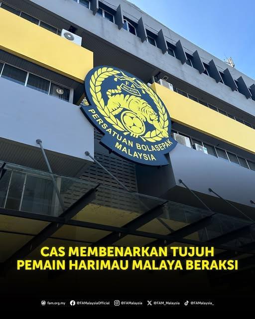 星空体育app-官方：经国际体育仲裁法庭批准，马来西亚7名归化的禁赛处罚暂缓执行